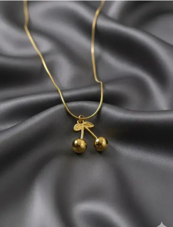 Gold Plated Anti Tarnish Stainless Steel cherry Pendant - Buy in Kozhikode
