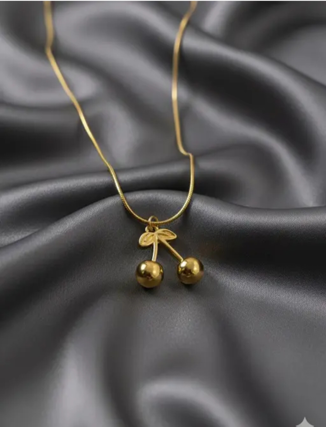 Gold Plated Anti Tarnish Stainless Steel cherry Pendant