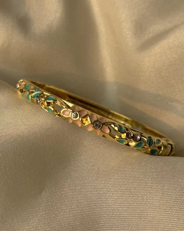 Meenakari floral enamel bangle